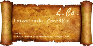 Latosinszky Csobán névjegykártya